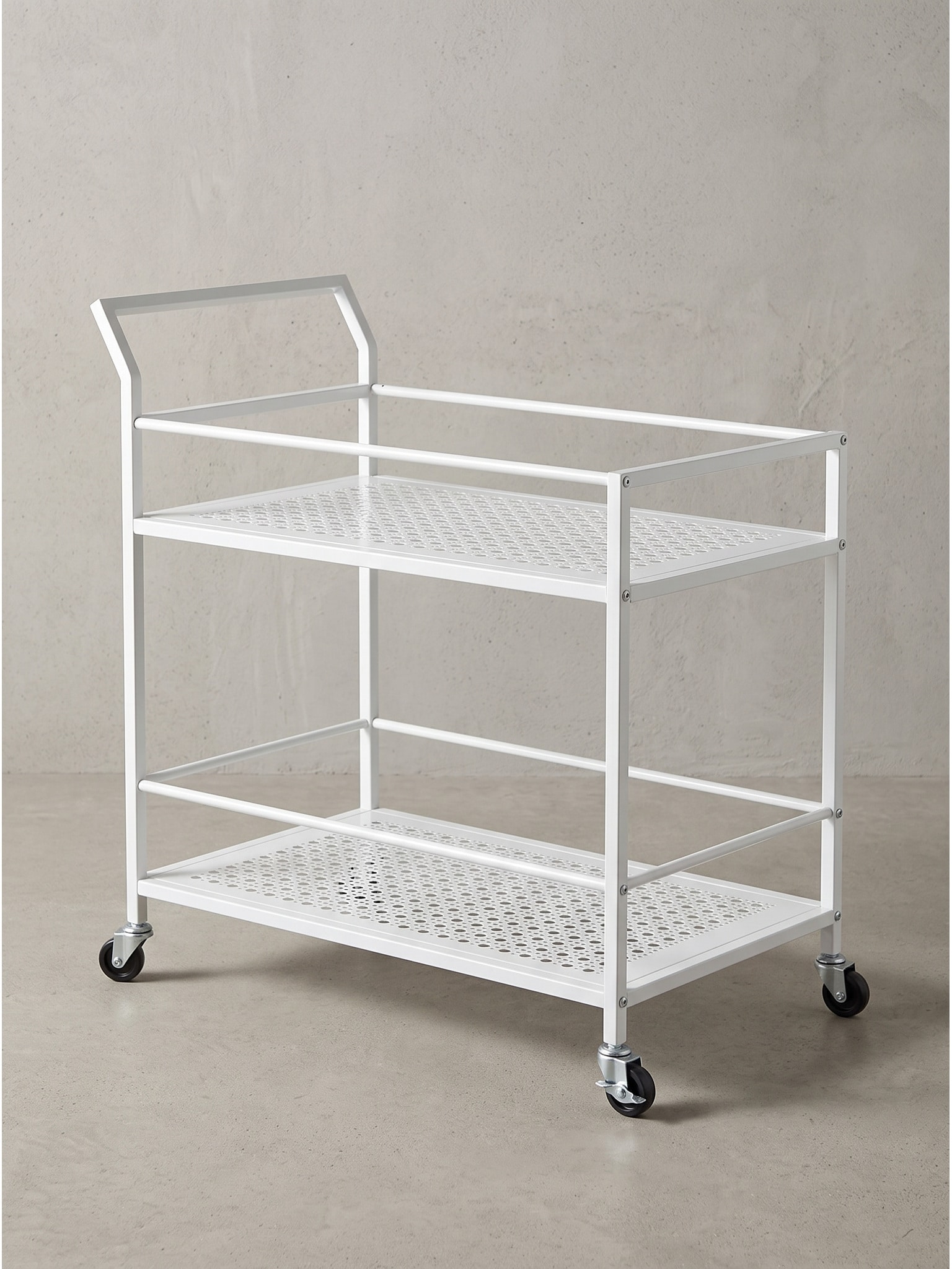 Servierwagen Eisen Wei&szlig; 79x45x83 cm - ALCUDIA | Kadima Design 