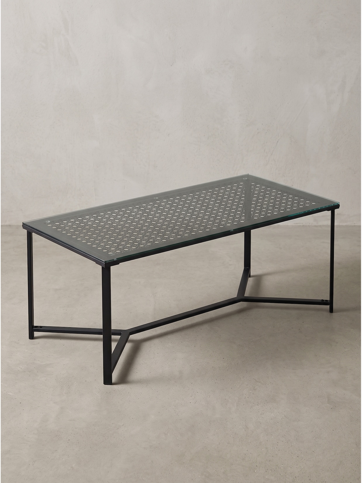 Couchtisch Sicherheitsglas Schwarz 100x50x42 cm - ALCUDIA Kadima