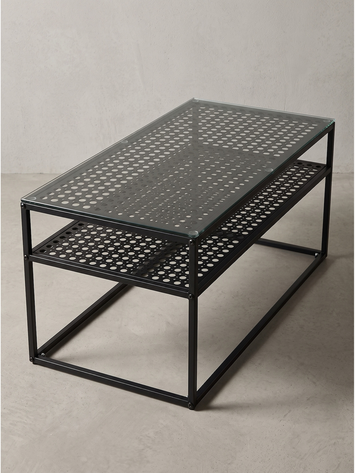 Couchtisch Sicherheitsglas Schwarz 100x50x45 cm - ALCUDIA Kadima