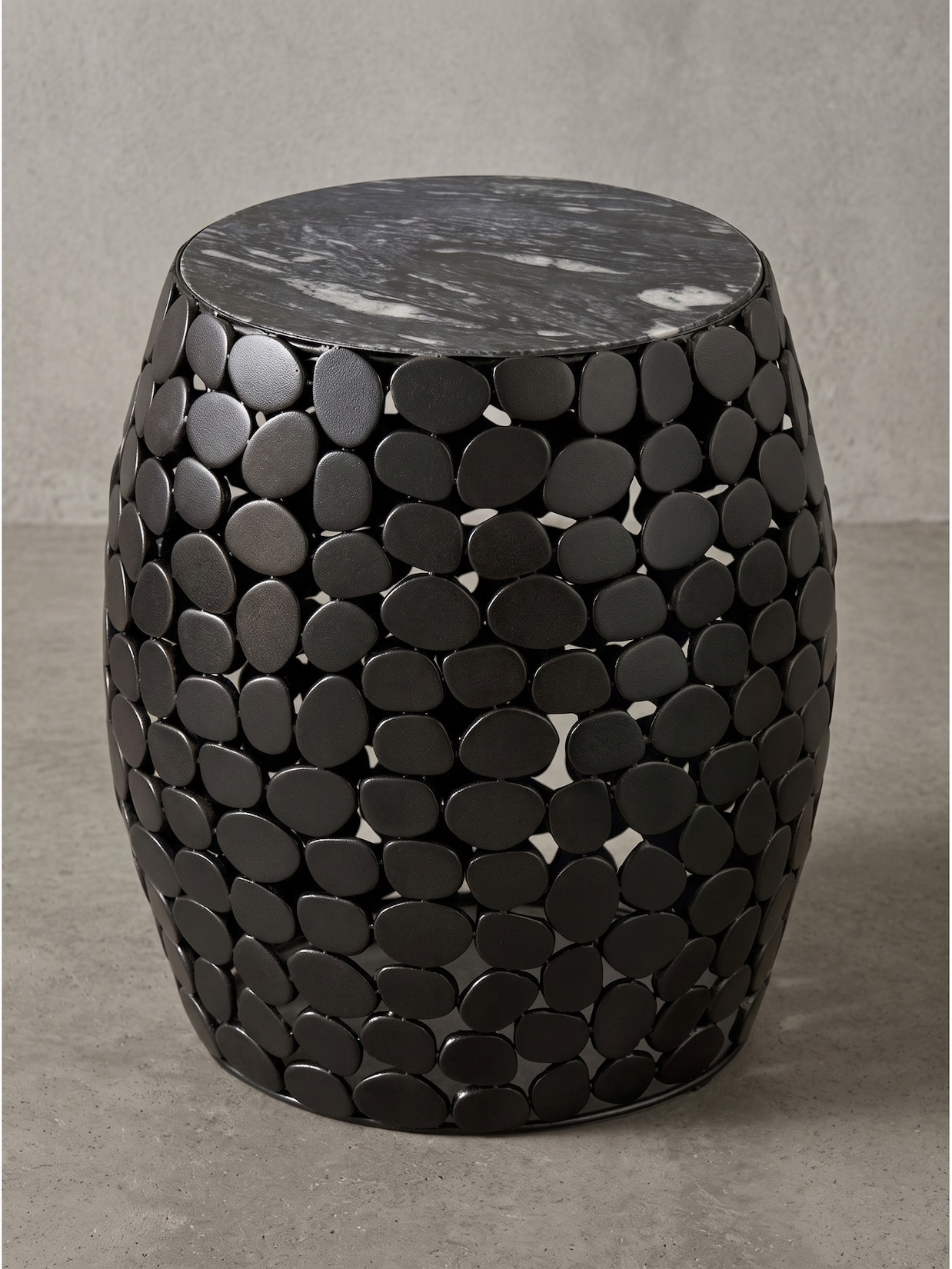 Beistelltisch Marmor Schwarz Ø 40x46 cm - DIEMEL Kadima Design