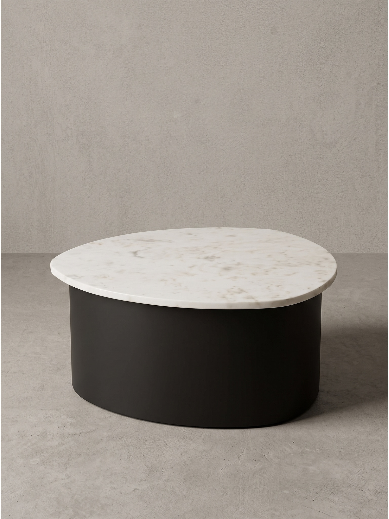 Couchtisch Marmor Wei&szlig;-Schwarz 63x63x30 cm - VIGEVANO | Kadima Design 
