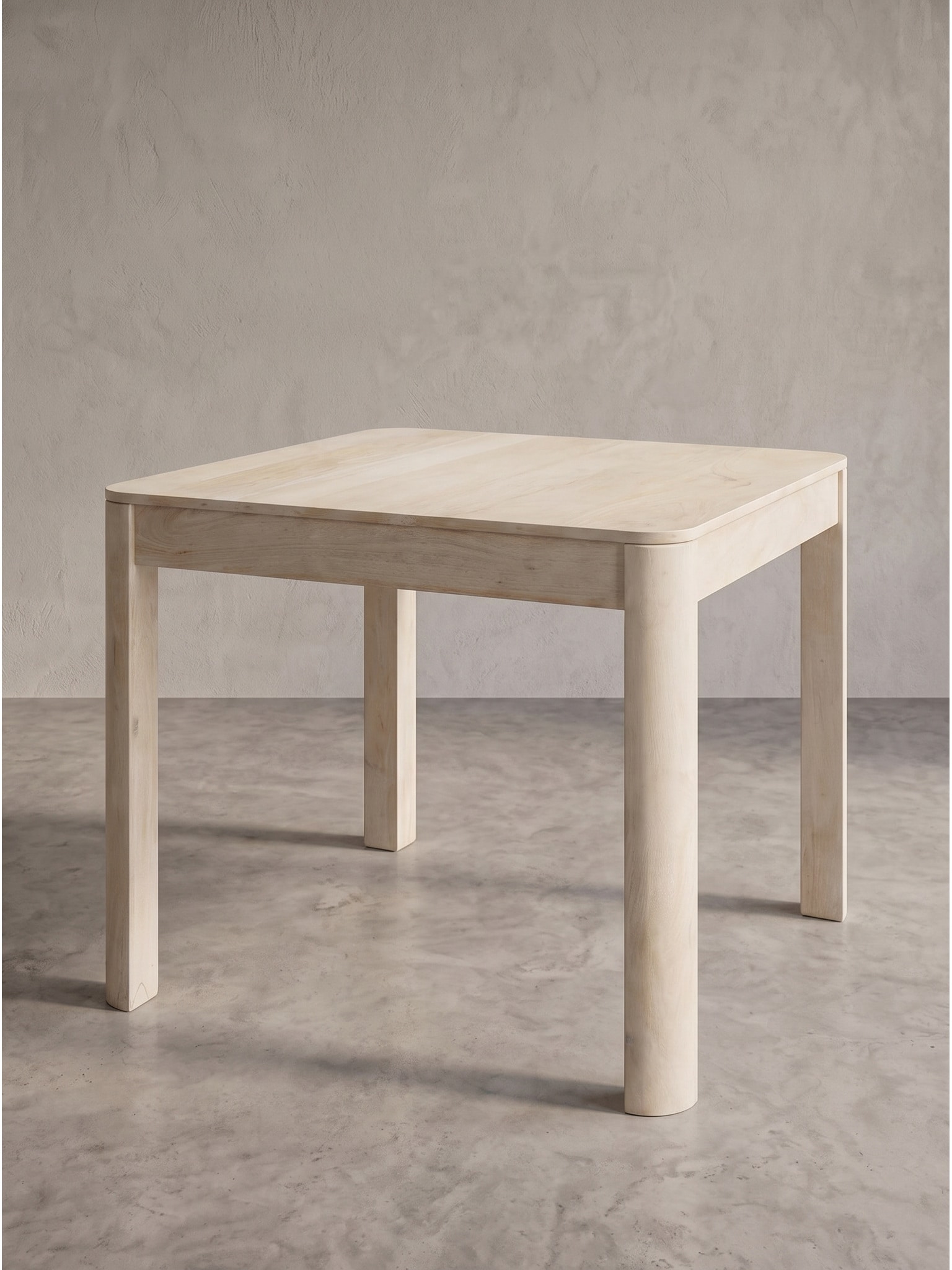 Esstisch Mango Massivholz Wei&szlig;-Mango 80x80x76 cm - CHARENTE | Kadima 