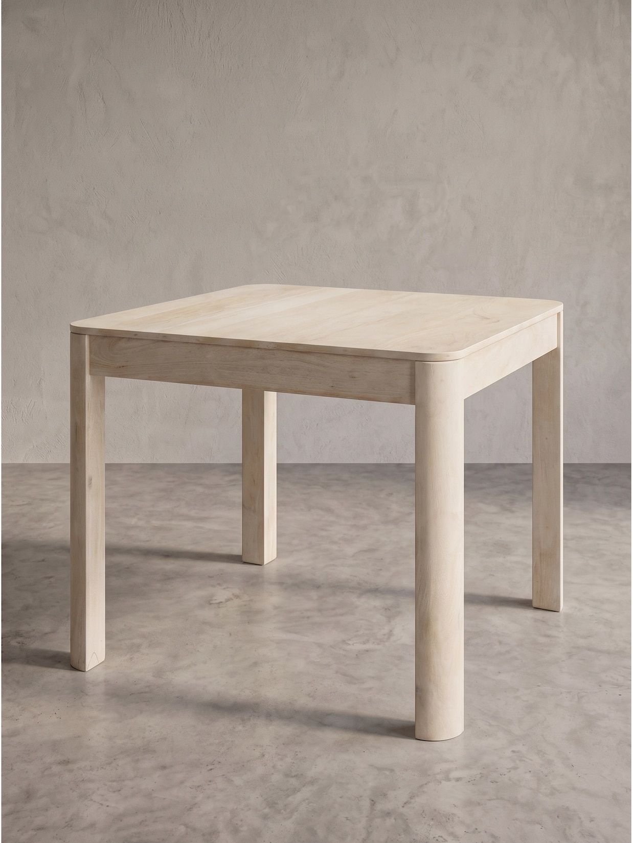 Esstisch Mango Massivholz Weiß-Mango 80x80x76 cm - CHARENTE Kadima