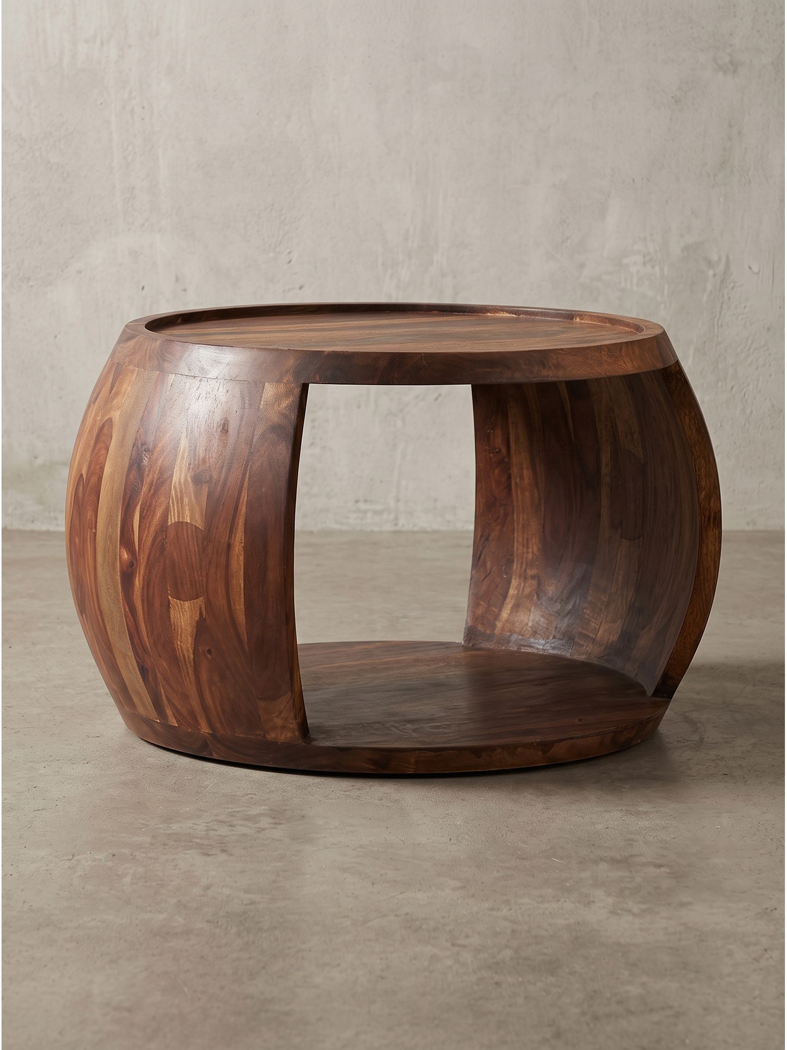 Couchtisch Dunkles Massivholz 60x50x40 cm - ANTEQUERA | Kadima Design 
