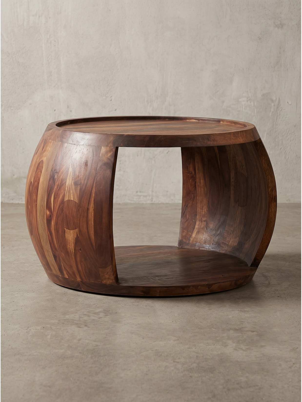Couchtisch Dunkles Massivholz 60x50x40 cm - ANTEQUERA Kadima Design