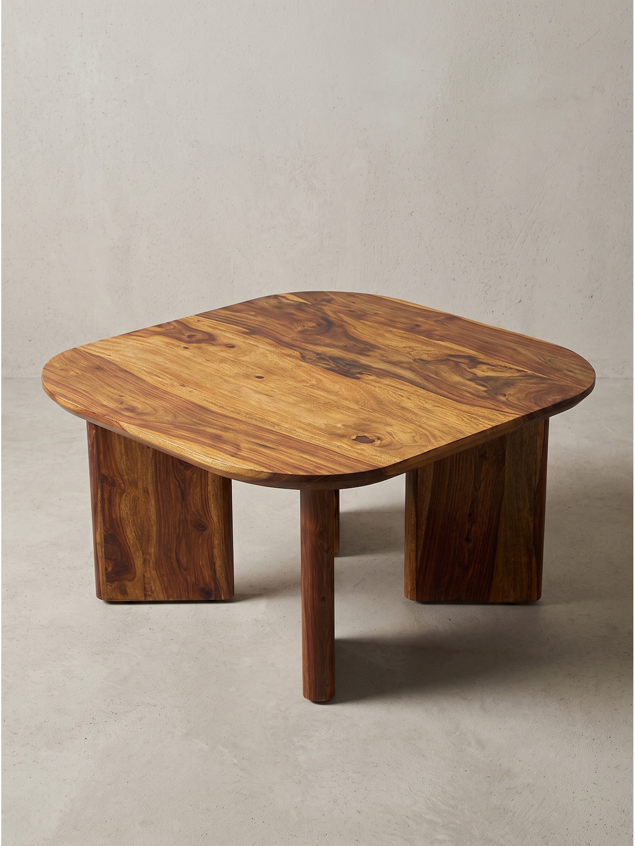 Couchtisch Dunkles Massivholz 60x60x32,5 cm - CAZORLA Kadima Design