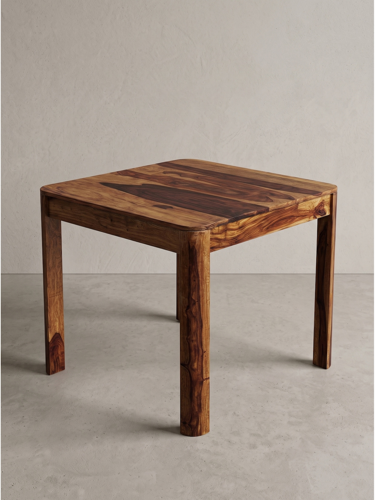 Esstisch Dunkles Massivholz 80x80x76 cm - CHARENTE Kadima