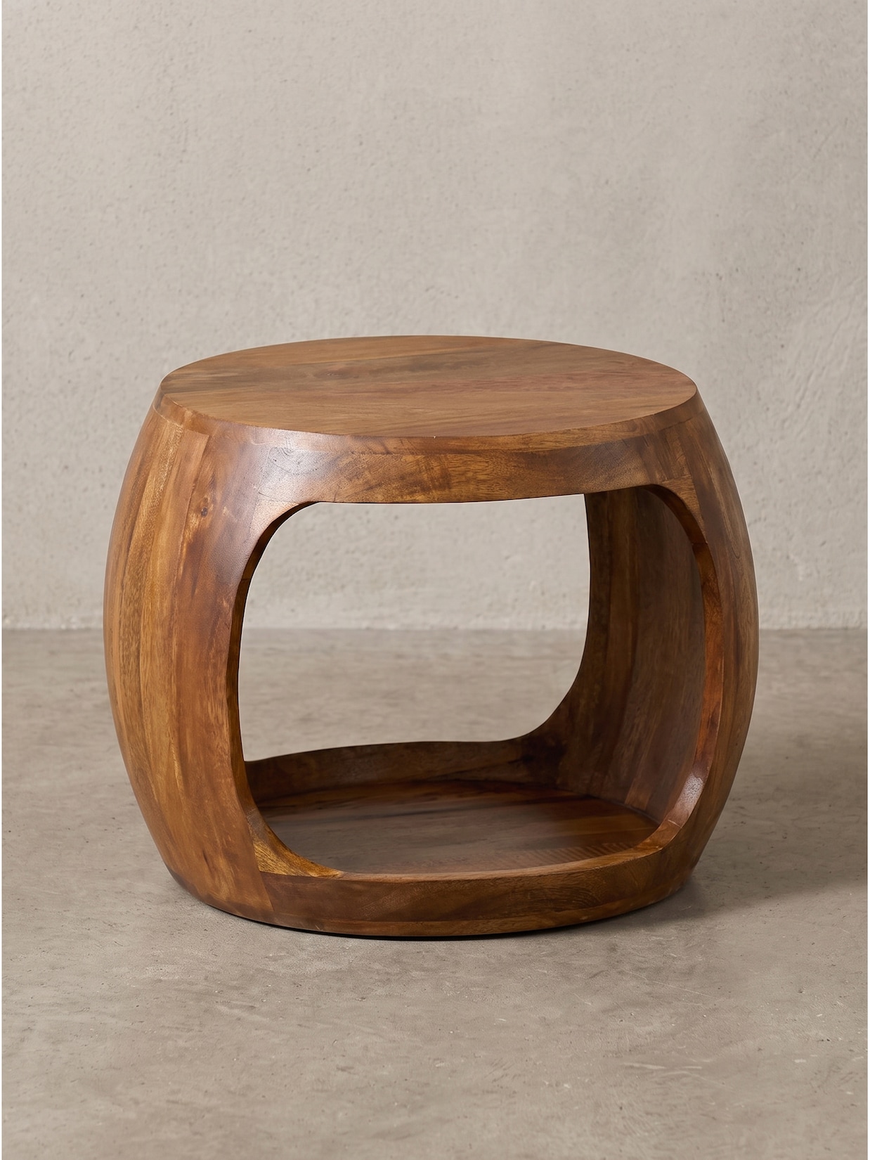 Beistelltisch Mango Massivholz Ø 50x40 cm - ANTEQUERA Kadima Design