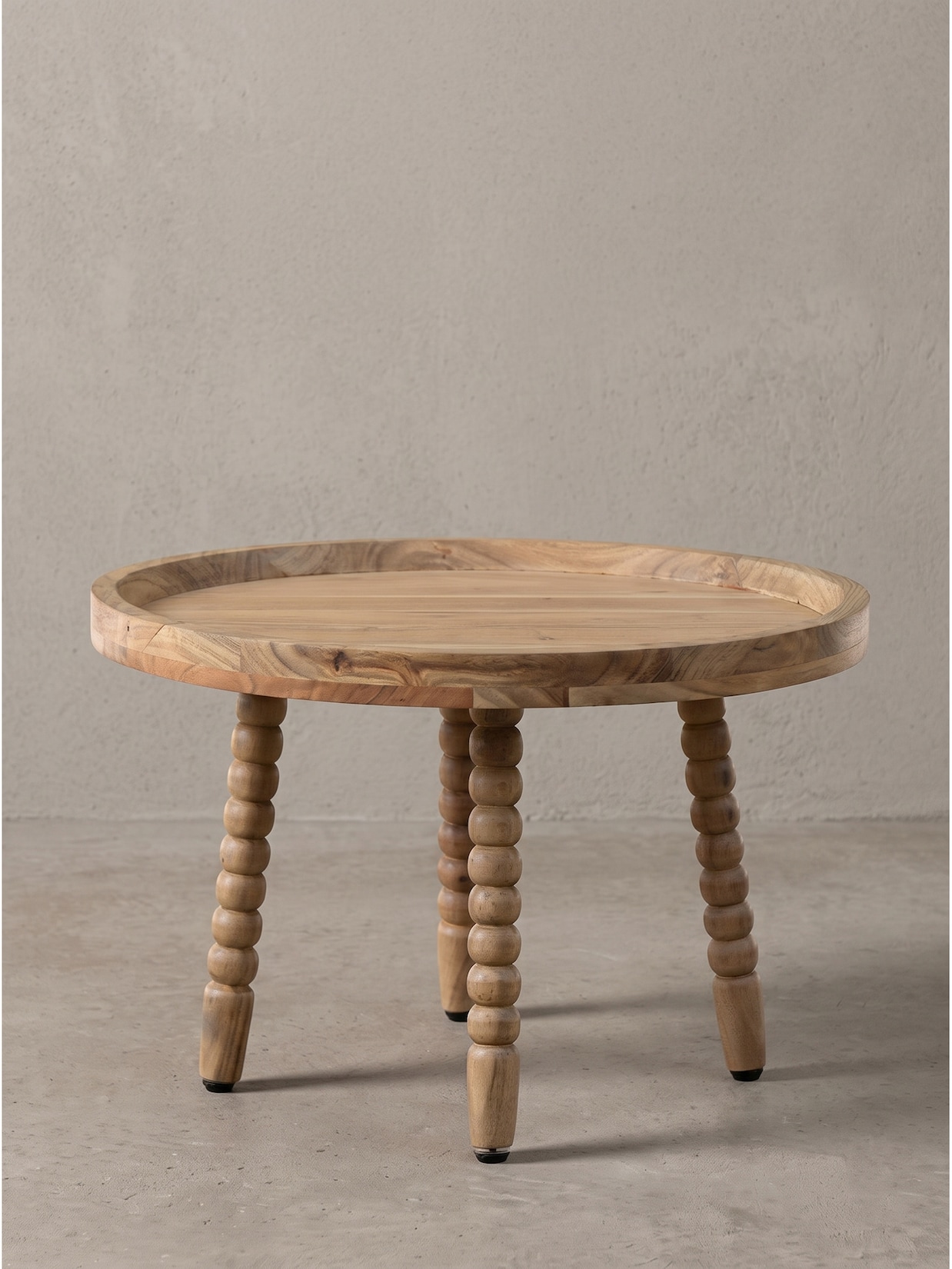 Couchtisch Akazie Massivholz Ø 60x40 cm - MORAVA Kadima Design
