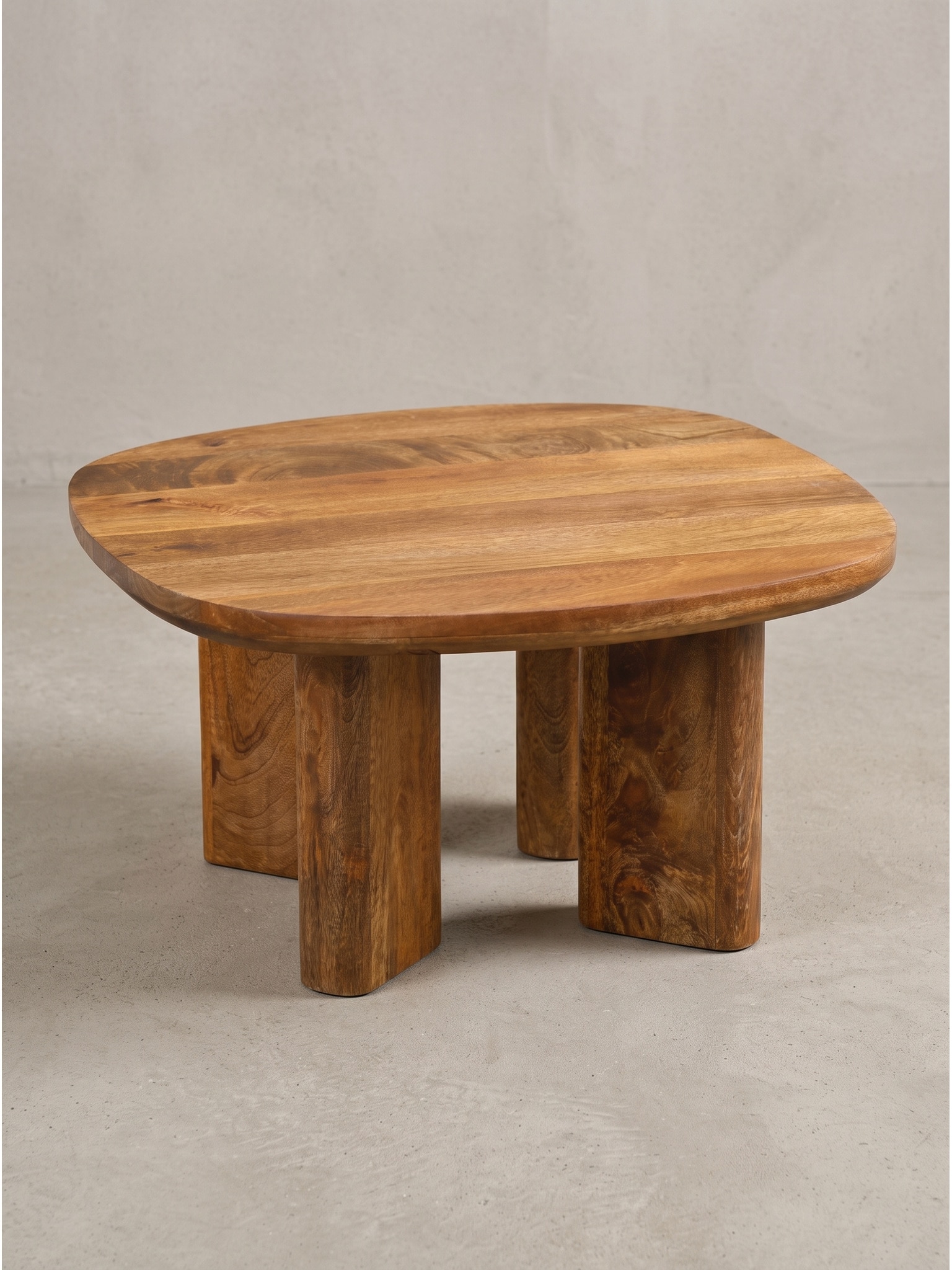 Couchtisch Mango Massivholz 60x60x32 cm - NOVELDA | Kadima Design 