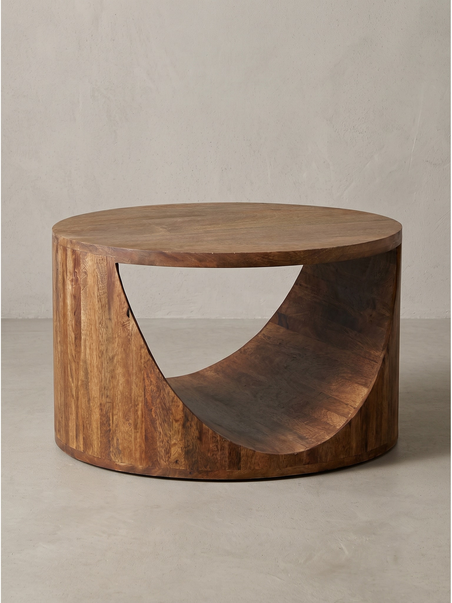 Couchtisch Mango Massivholz &Oslash; 60x36 cm - ANTEQUERA | Kadima Design 