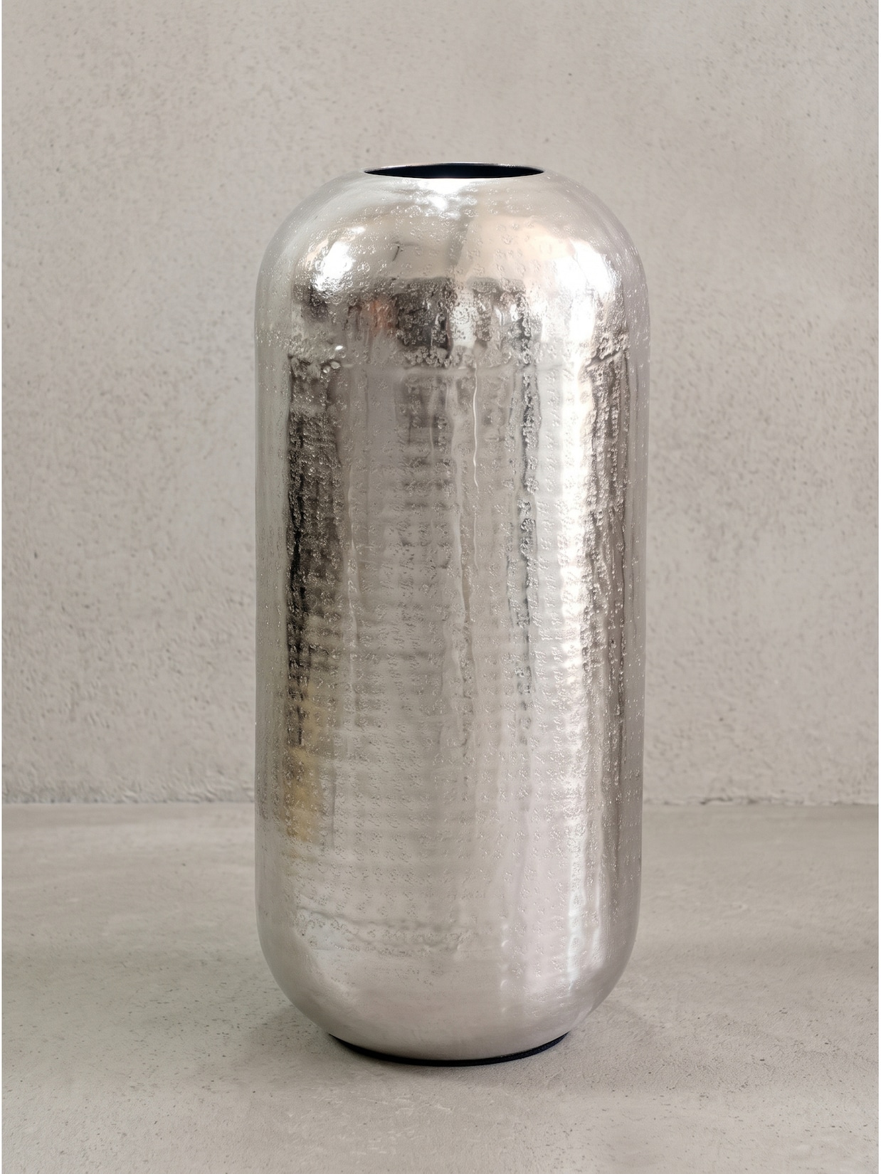Bodenvase Aluminium Silber Ø 20x45 cm - AMALFI Kadima Design