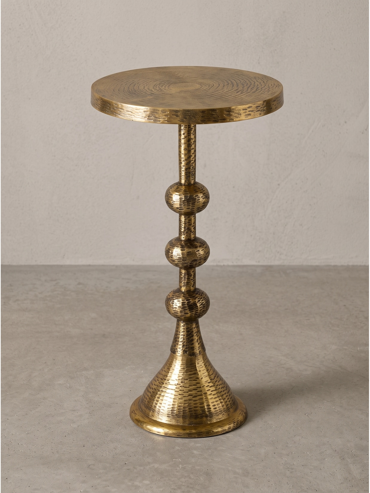 Beistelltisch Aluminium Gold Ø 30x56 cm - ALVOR Kadima Design