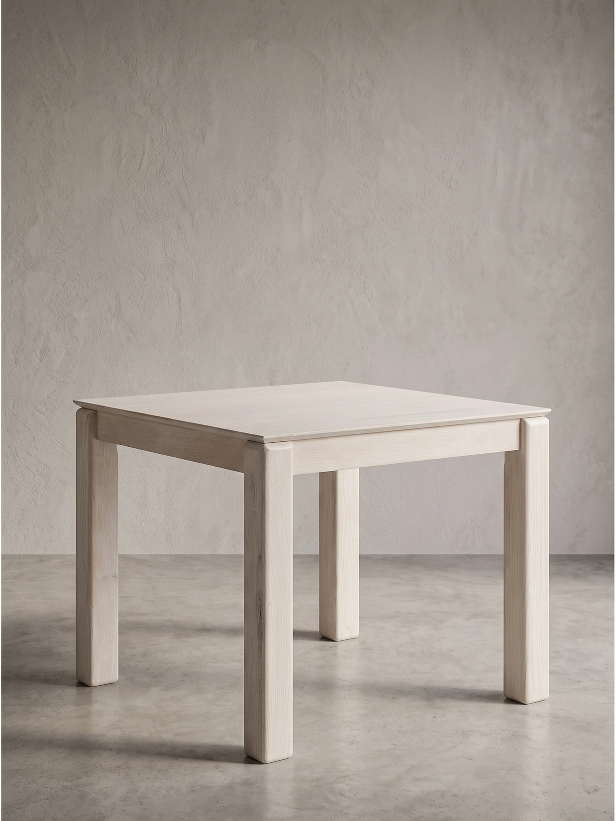 Esstisch Mango Massivholz Weiß-Mango 80x80x75 cm - CHARENTE Kadima