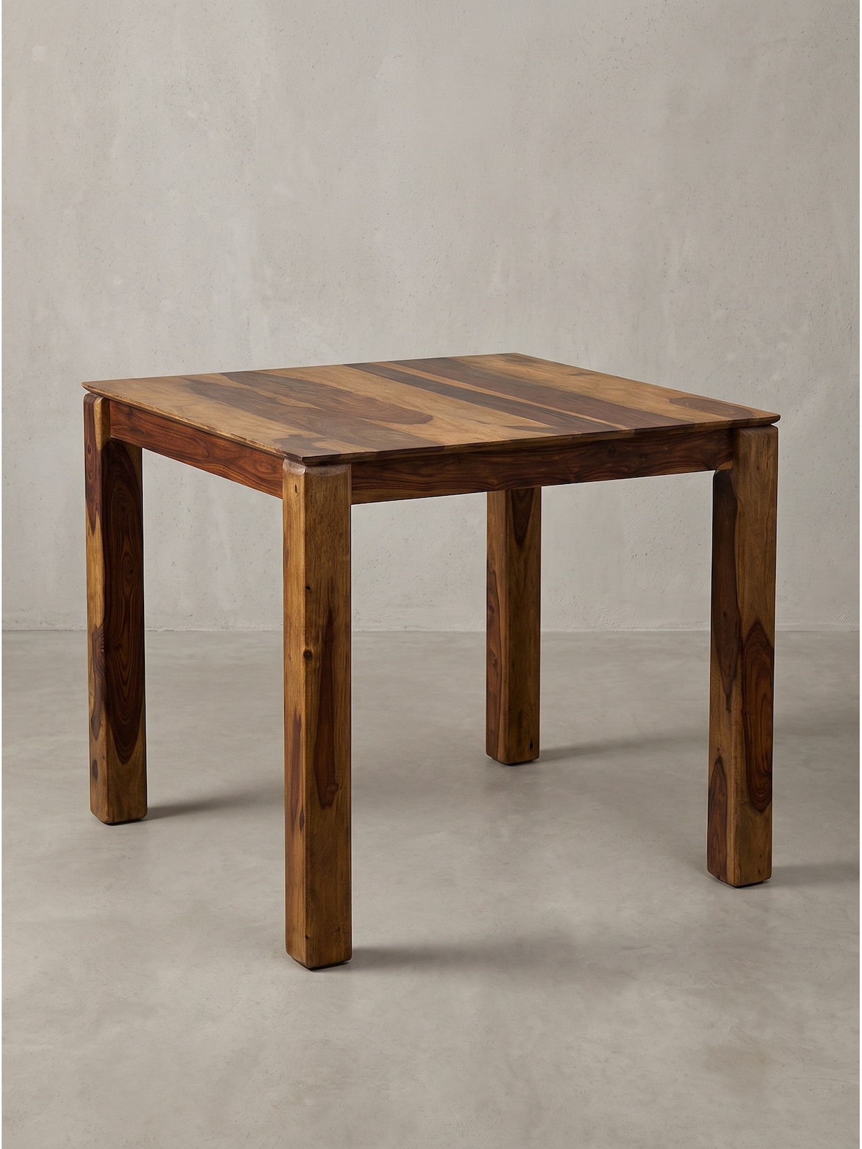 Esstisch Dunkles Massivholz 80x80x75 cm - CHARENTE Kadima