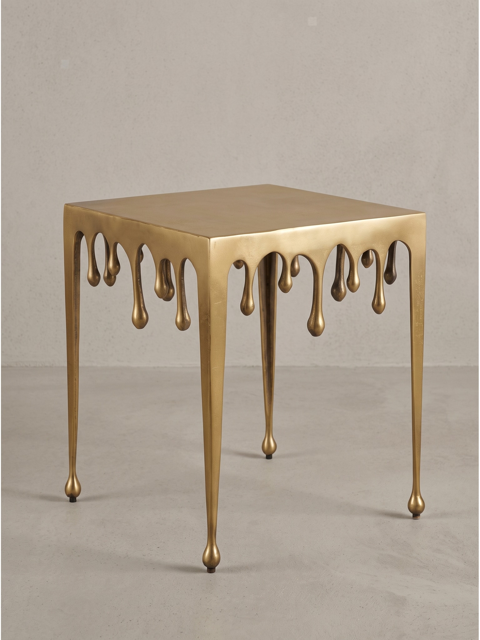 Beistelltisch Aluminium Gold 45,5x45,5x51 cm - GARD | Kadima Design 