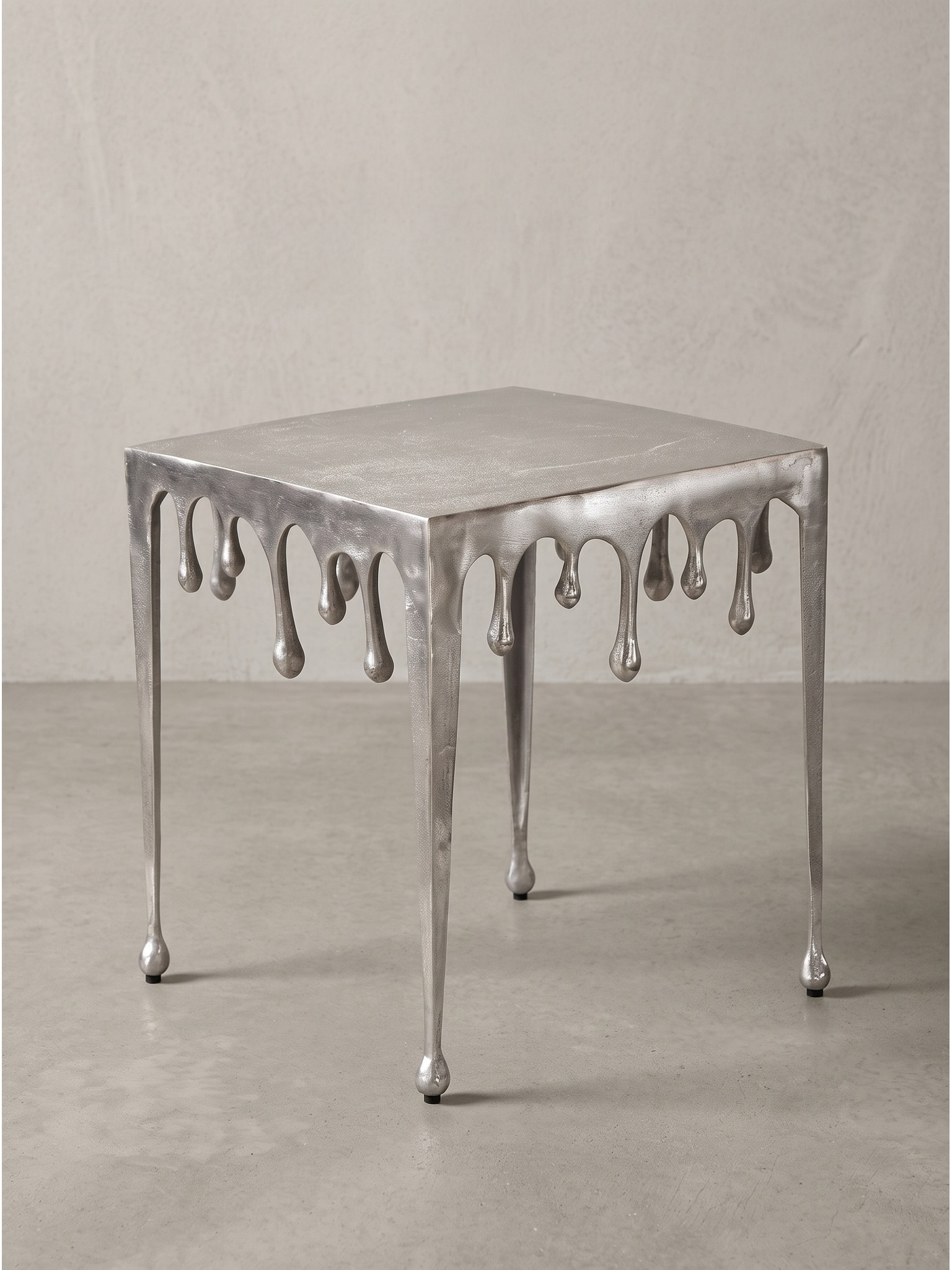 Beistelltisch Aluminium Silber 45,5x45,5x51 cm - GARD | Kadima Design 