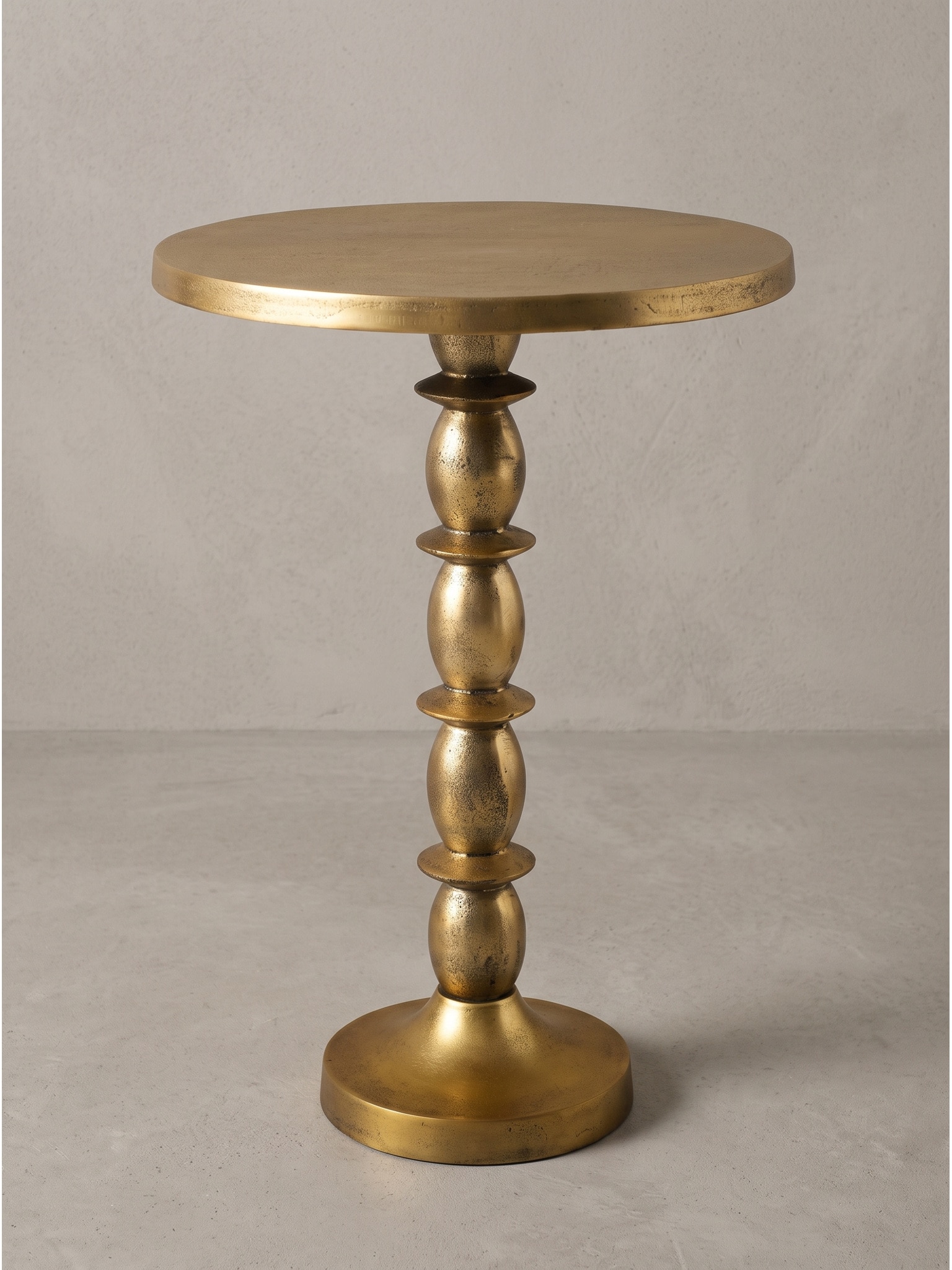 Beistelltisch Aluminium Gold &Oslash; 40x56 cm - ALVOR | Kadima Design 