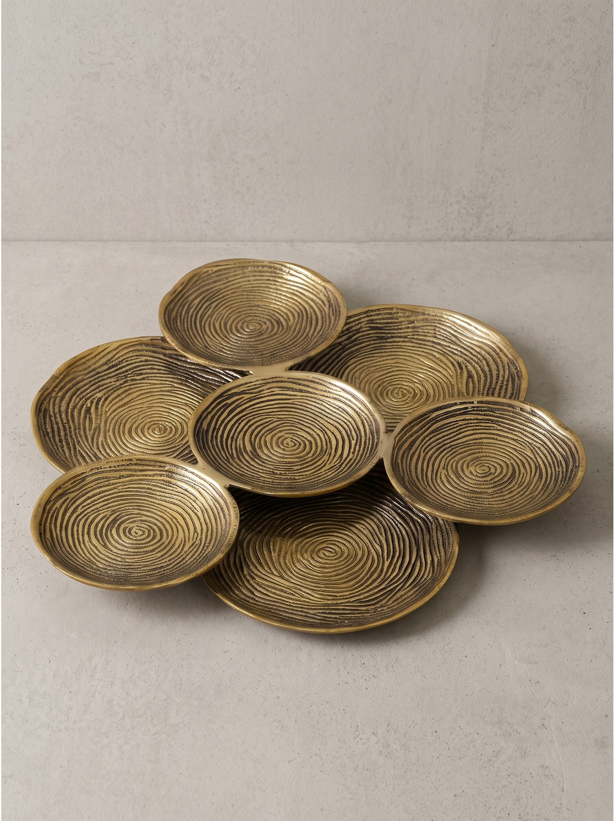 Dekoschale Aluminium Gold Ø 44x4 cm - CARMONA Kadima Design