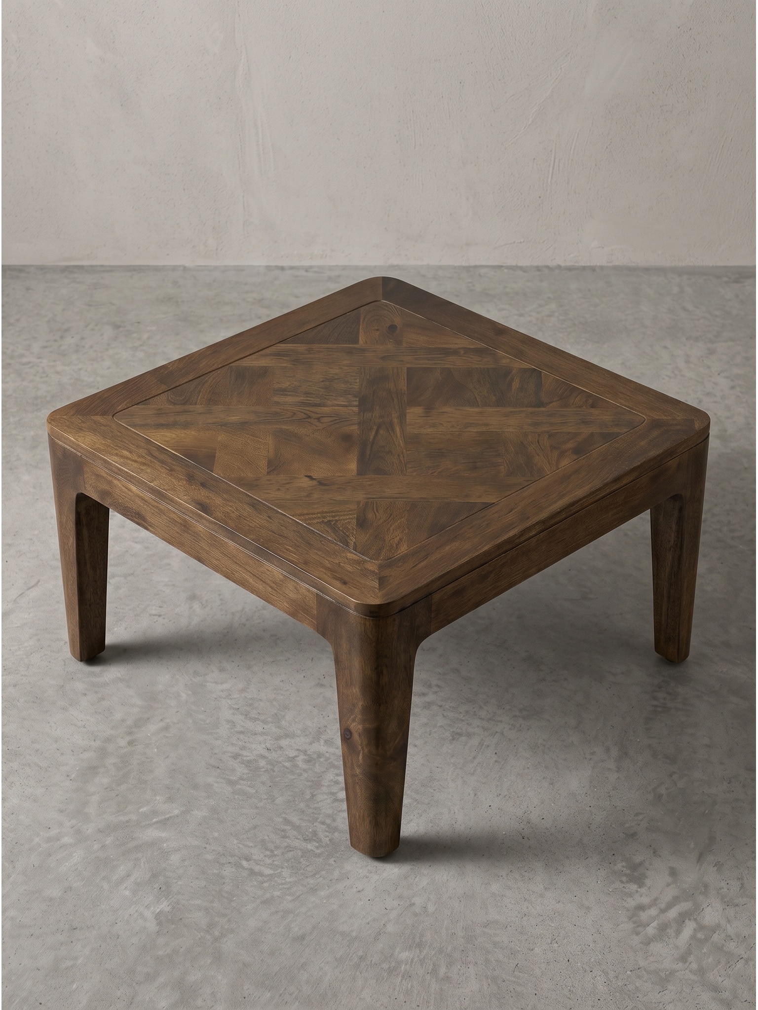 Sofatisch Mango Massivholz Nussbaum-Mango 60x60x32 cm - LOIRE | Kadima 