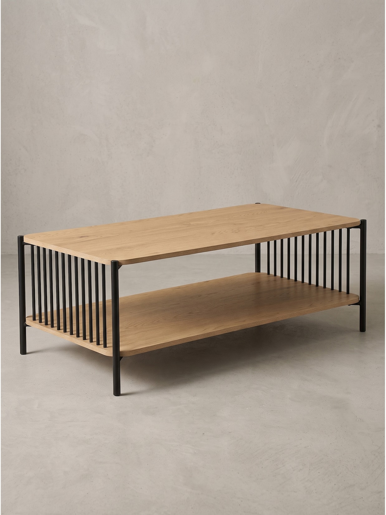 Couchtisch MDF Eichenoptik 110x60x42 cm - KAMARI Kadima Design