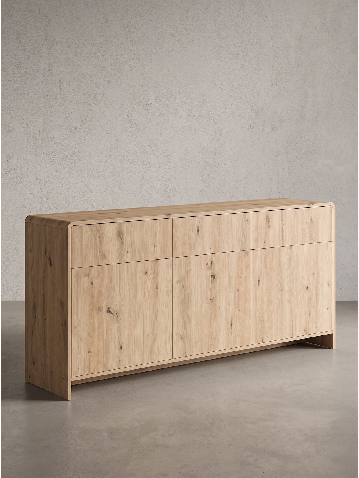 Sideboard MDF Eichenoptik 155,2x40x76 cm - CALELLA Kadima Design