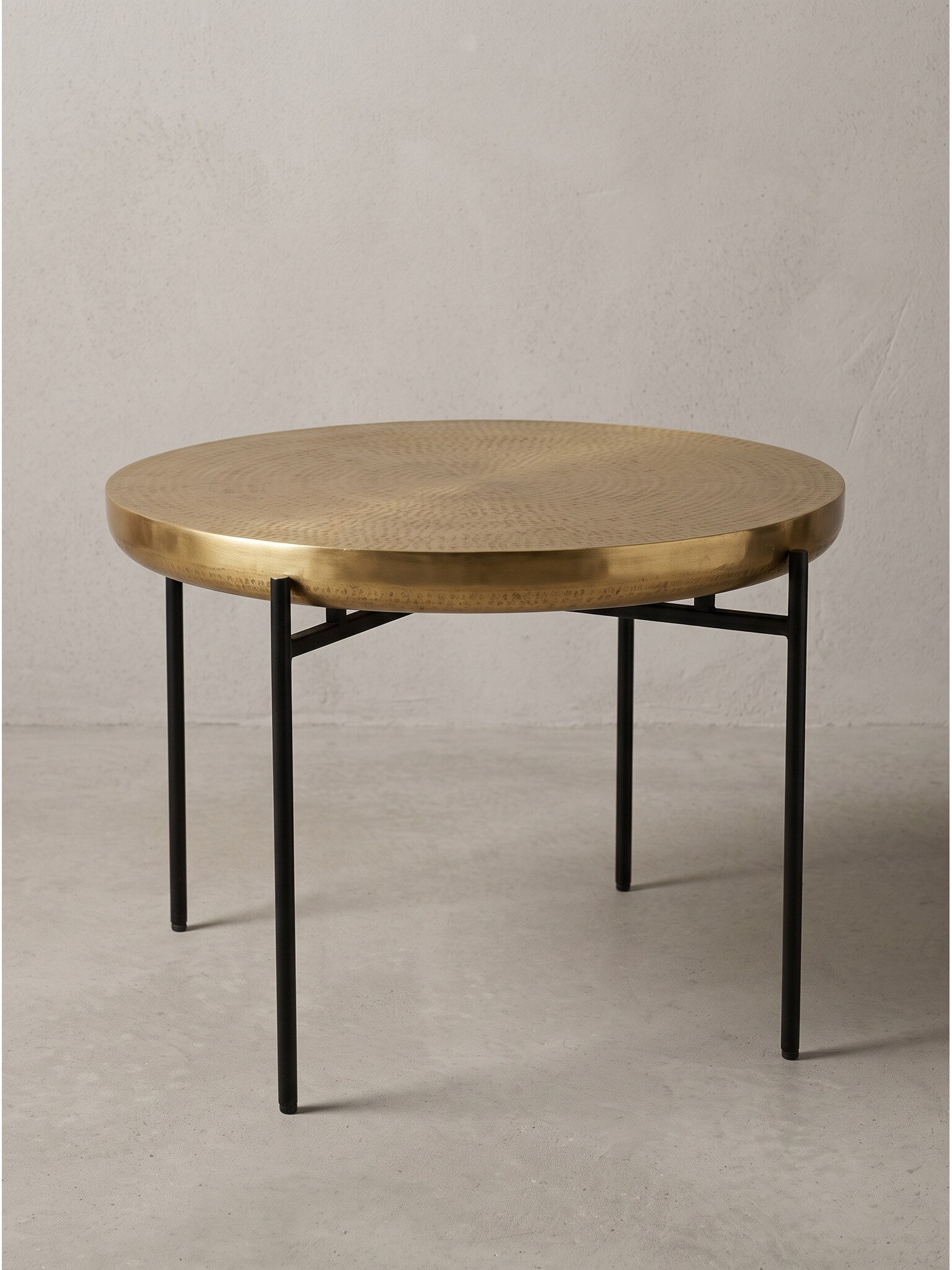 Couchtisch Aluminium Gold &Oslash; 63x41 cm - BERNALDA | Kadima Design 