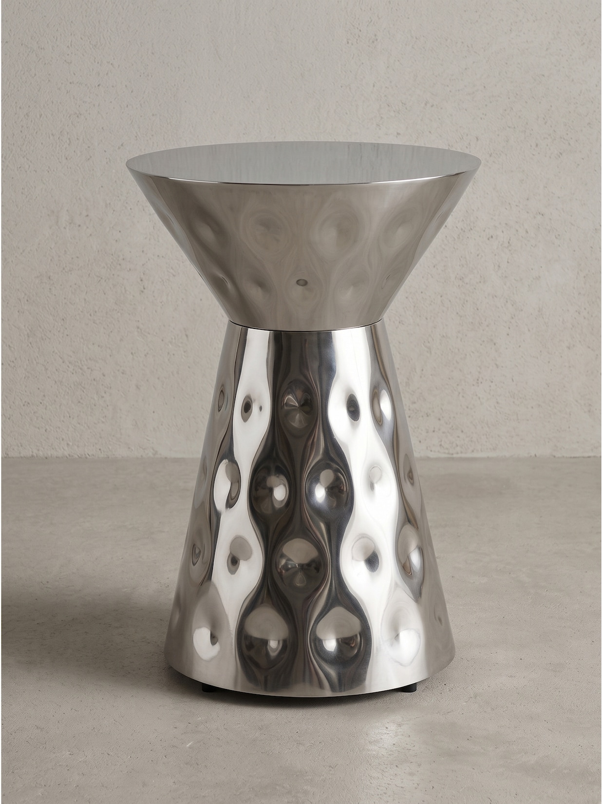 Beistelltisch Aluminium Silber Ø 36x51 cm - MAYENNE Kadima Design