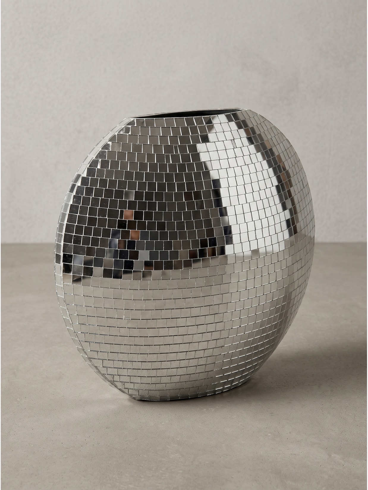 Tischvase Eisen Silber 40x10x35 cm - BERLENGA Kadima Design