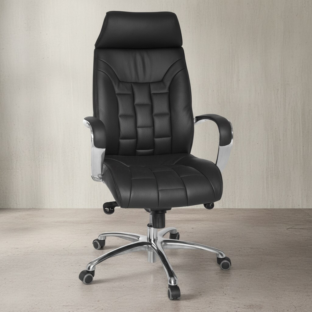 KADIMA DESIGN Luxus XXL Chefsessel: Echtleder, breite/höhe Rückenlehne, Lendenwirbelstütze, Multiblock-Mechanik, 120 kg Tragkraft.