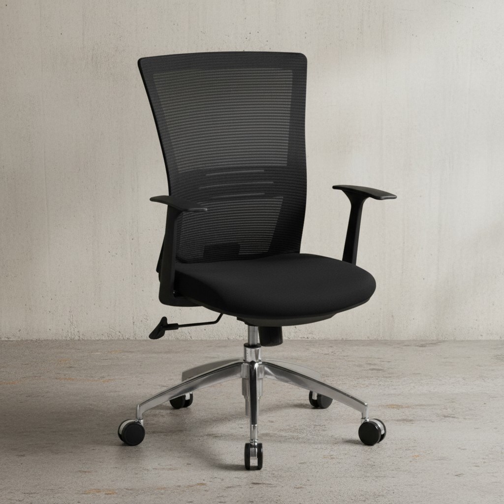 KADIMA DESIGN Ergonomischer B&uuml;rostuhl: Atmungsaktive Netzr&uuml;ckenlehne, ergonomische Form, verstellbare R&uuml;ckenlehne, Kunststoff-Armlehnen, Aluminium-Fu&szlig;kreuz, 120 kg Belastbarkeit. 