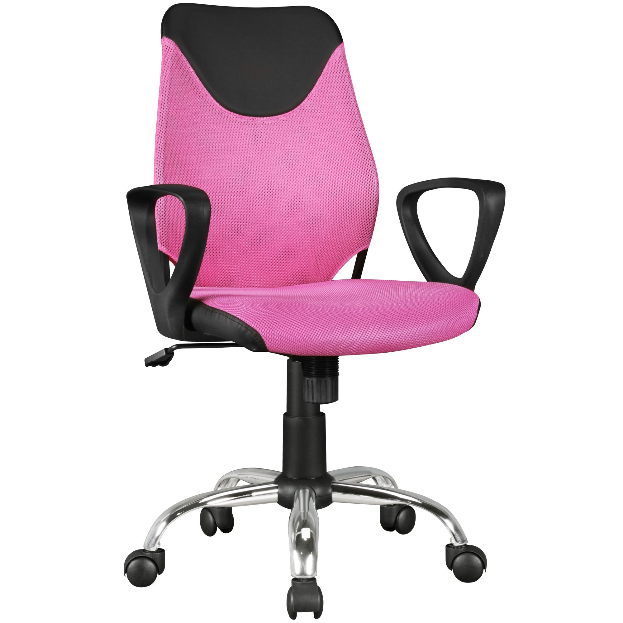 KADIMA DESIGN Jugenddrehstuhl DAVOS Nylon, ergonomisch, h&ouml;henverstellbar, in Limette/Schwarz, Blau/Schwarz, Pink/Schwarz 
