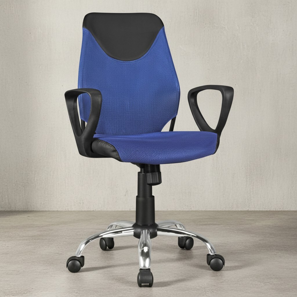 KADIMA DESIGN Jugenddrehstuhl DAVOS Nylon, ergonomisch, höhenverstellbar, in Limette/Schwarz, Blau/Schwarz, Pink/Schwarz