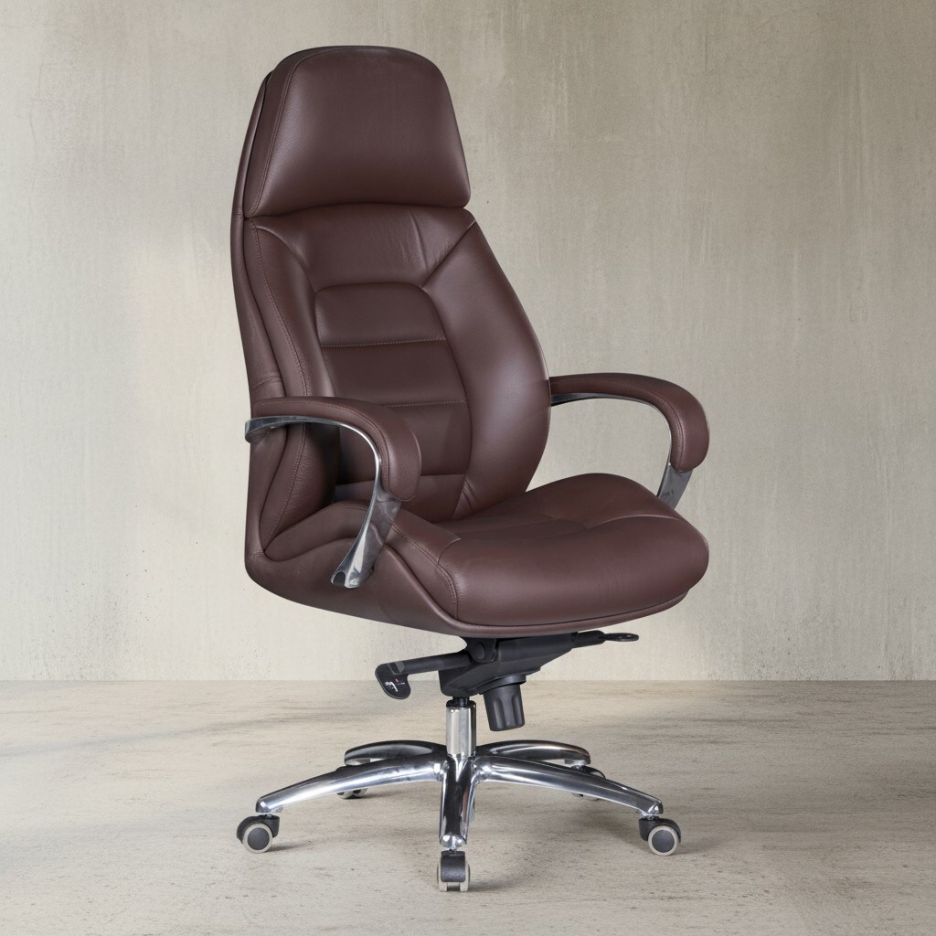 KADIMA DESIGN Chefsessel MIRON aus Leder, Multiblockwippmechanik, bis 120 kg, in 3 Farben verf&uuml;gbar 