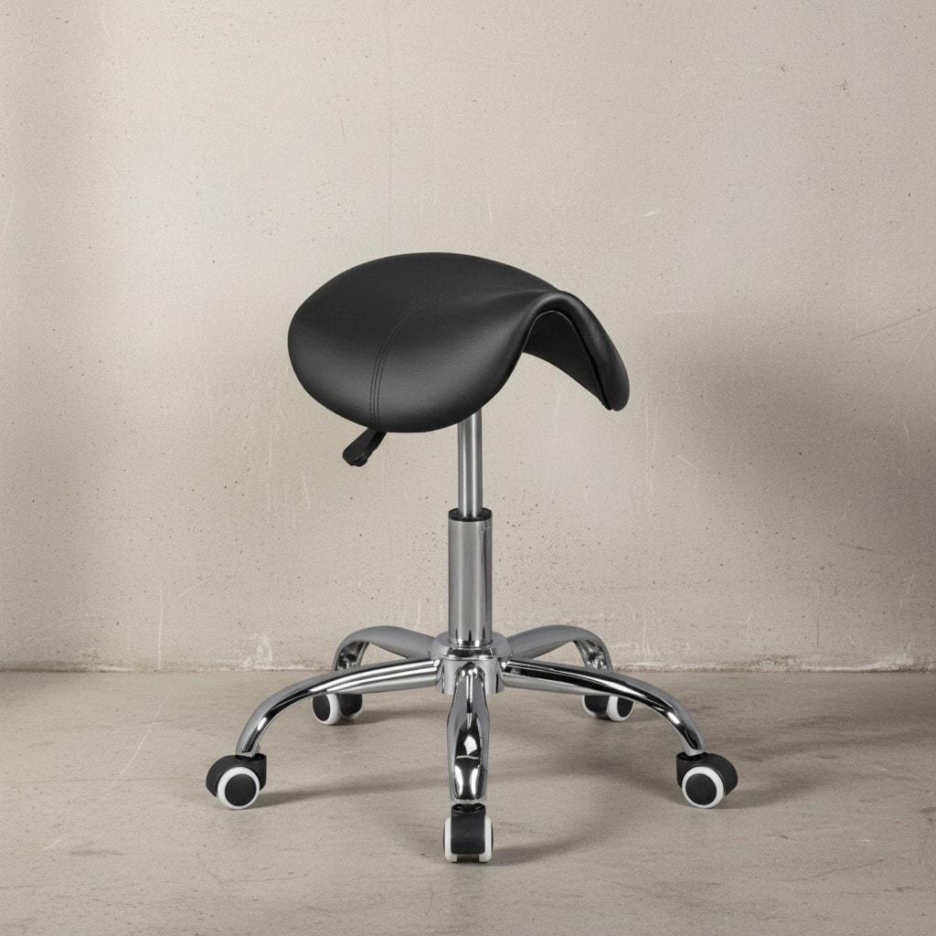 KADIMA DESIGN Sattelhocker BEVANO, höhenverstellbar, 100 kg Belastbarkeit, in Schwarz