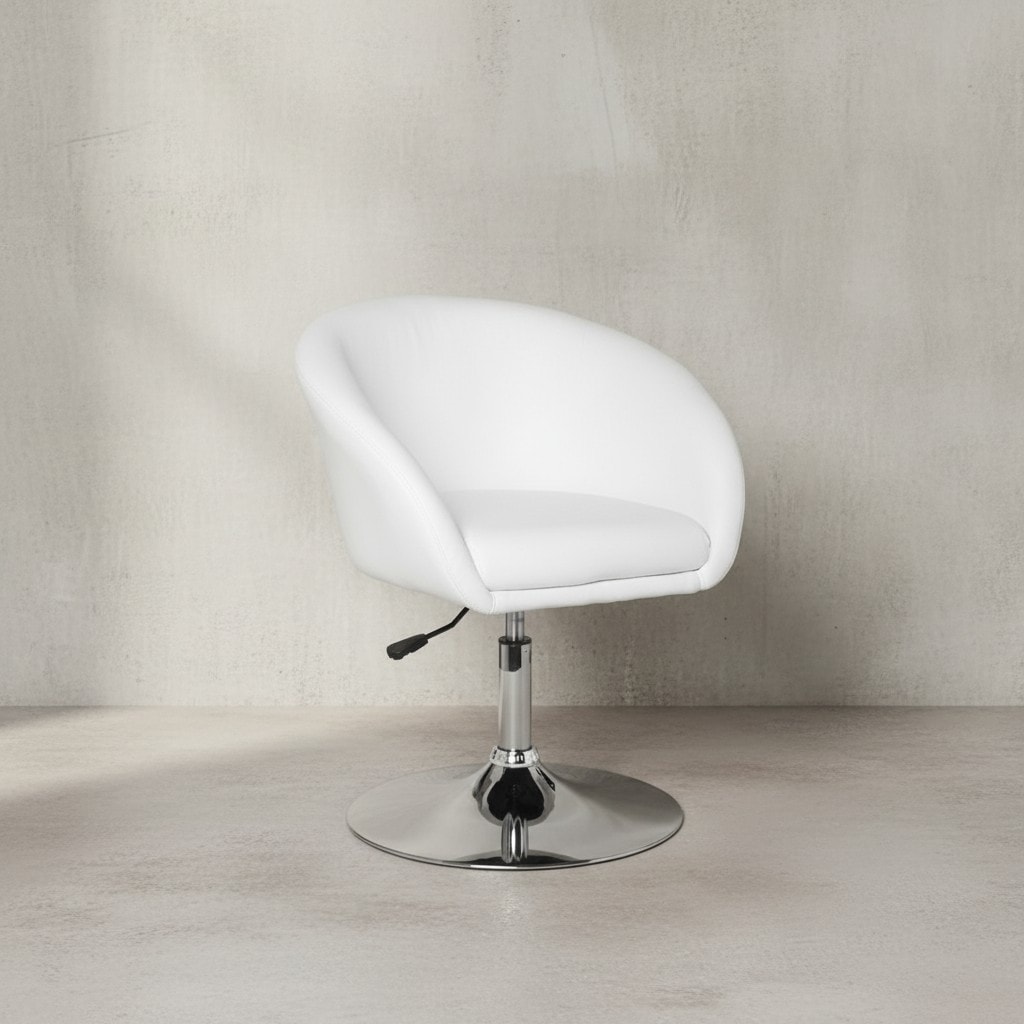 KADIMA DESIGN Loungesessel LIFT, Retro-Design, verstellbare Sitzh&ouml;he, Trompetenfu&szlig;, in Schwarz oder Wei&szlig; 