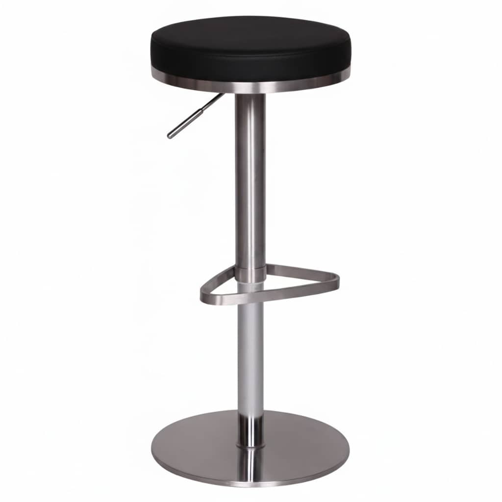 KADIMA DESIGN Barhocker ELBE, h&ouml;henverstellbar, gepolsterte Sitzfl&auml;che, Triangel Fu&szlig;ablage, max. 110 kg Belastung 