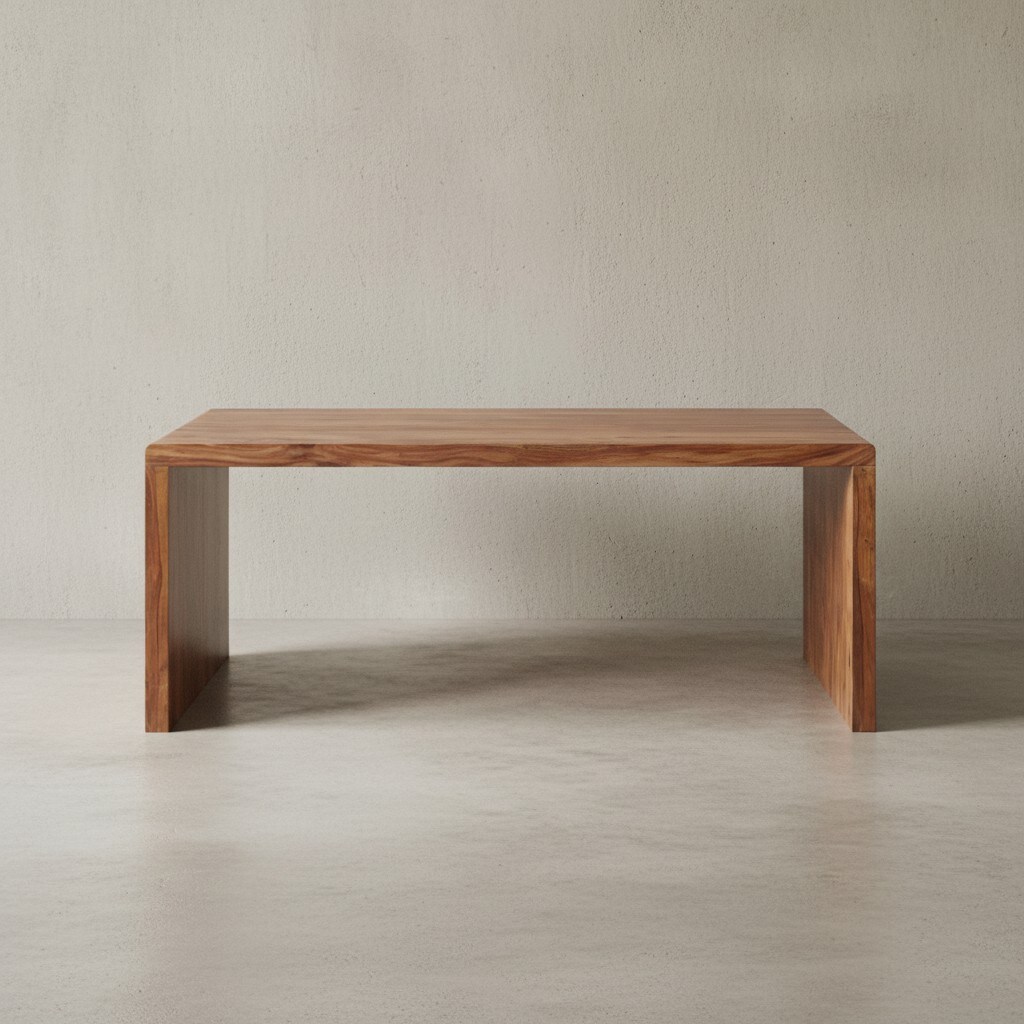 KADIMA DESIGN Schreibtisch TEKO: Massivholz Sheesham, 180 cm, Stauraum, abgerundete Ecken, stabil.