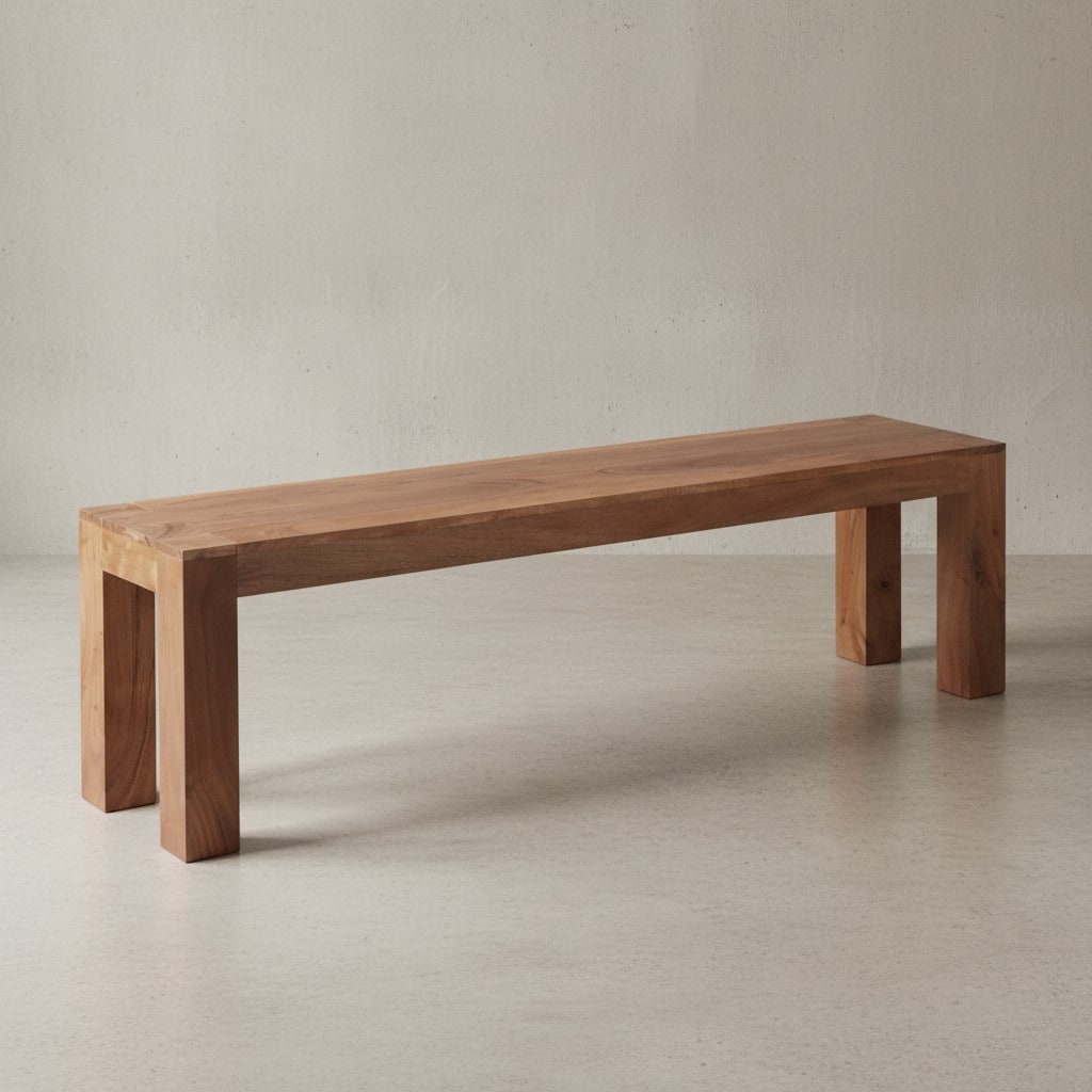 KADIMA DESIGN Sitzbank Landhaus-Stil: Massivholz, Akazie/Sheesham, 120/140/160/180x45 cm, 200/250 kg Belastung, handgefertigt. 
