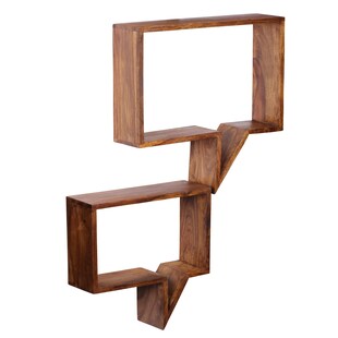 KADIMA DESIGN Wandregal Set NAKO Massivholz: Zeitungsablage, Sprechblasen Design, inkl. Montagematerial 