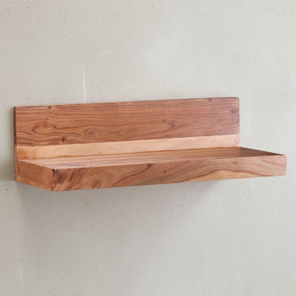 KADIMA DESIGN Wandregal NAKO Massivholz: Flexibles Landhaus-Design, 60 x 23 x 17 cm, pflegeleicht