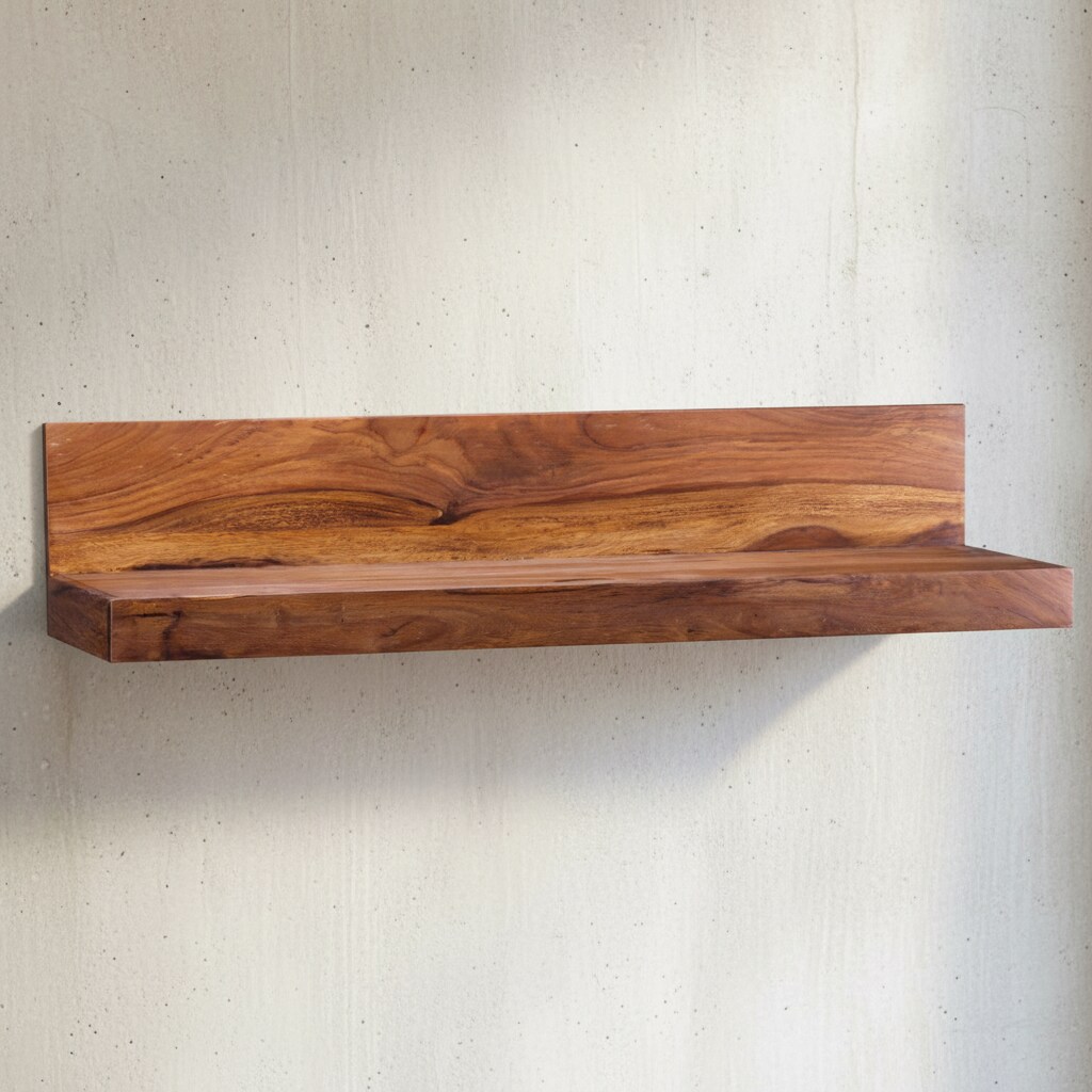 KADIMA DESIGN Wandregal NAKO Massivholz: Flexibles Landhaus-Design, 80 x 23 x 17 cm, pflegeleicht