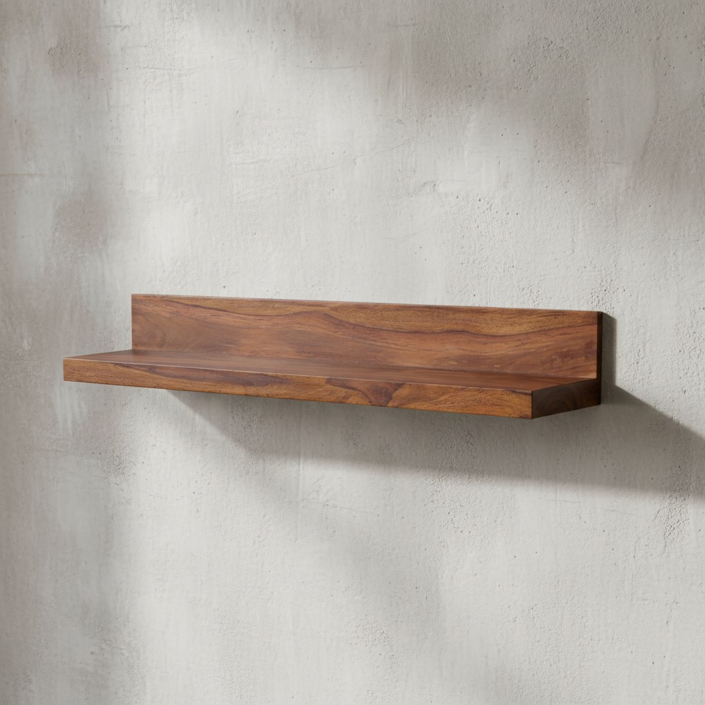 KADIMA DESIGN Wandregal NAKO Massivholz: Flexibles Landhaus-Design, 110 x 24 x 17 cm, pflegeleicht