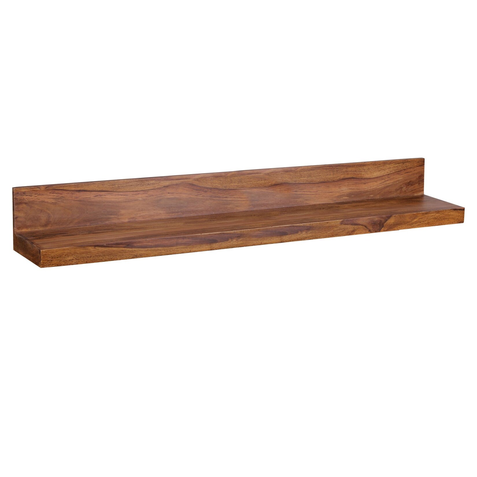 KADIMA DESIGN Wandregal Wood aus Massivholz Sheesham, 140 cm, nachhaltig, starke Auflagefläche, ideal für Wohnräume und Flure, handgefertigt