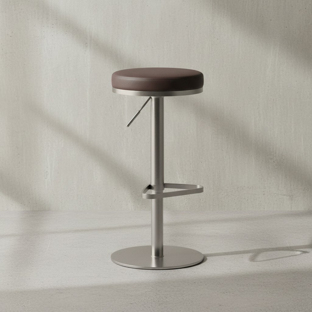 KADIMA DESIGN Barhocker ELBE, h&ouml;henverstellbar, gepolsterte Sitzfl&auml;che, Triangel Fu&szlig;ablage, max. 110 kg Belastung 