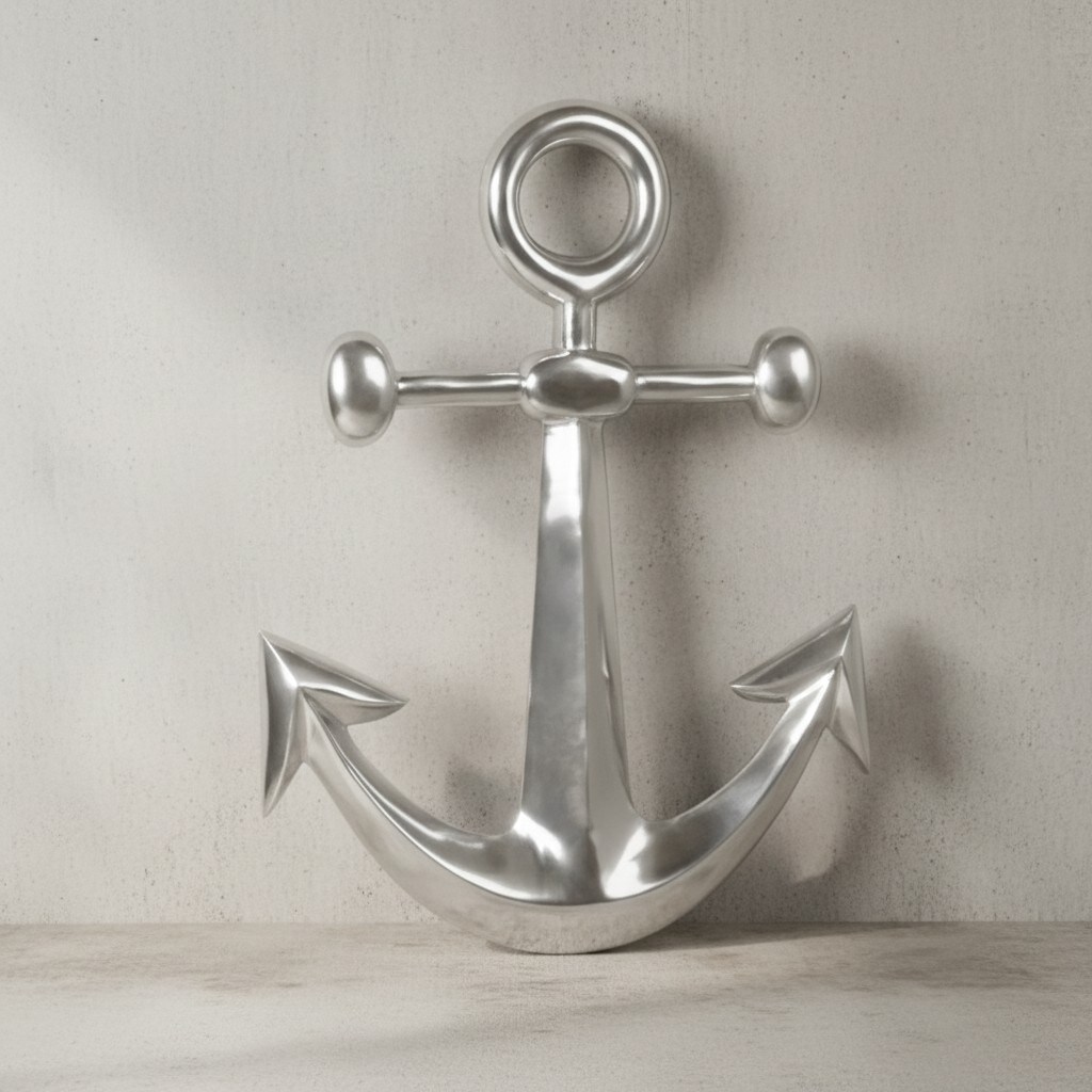 KADIMA DESIGN Maritime Dekofigur aus Aluminium, 62,5 cm - Polierte Skulptur, Handgefertigt