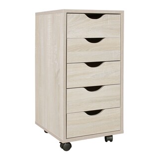 KADIMA DESIGN Rollcontainer, 5 Schubladen, MDF-Holz, Büro/Wohnzimmer - Stilvoller Stauraum 