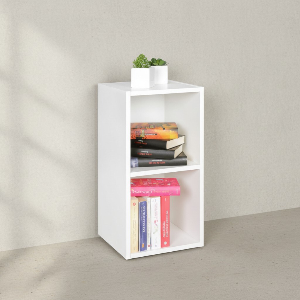 KADIMA DESIGN Standregal CERVINO: 2 Regalfächer, Sonoma Farbton, 30x60x30 cm, Melaminharzbeschichtung