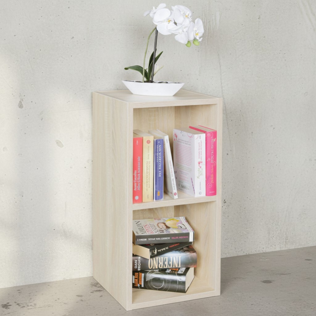 KADIMA DESIGN Standregal CERVINO: 2 Regalf&auml;cher, Sonoma Farbton, 30x60x30 cm, Melaminharzbeschichtung 