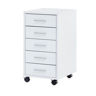 KADIMA DESIGN Schubladenschrank ITTER Holz: 5 Schubladen, Rollen, melaminharzbeschichtet 